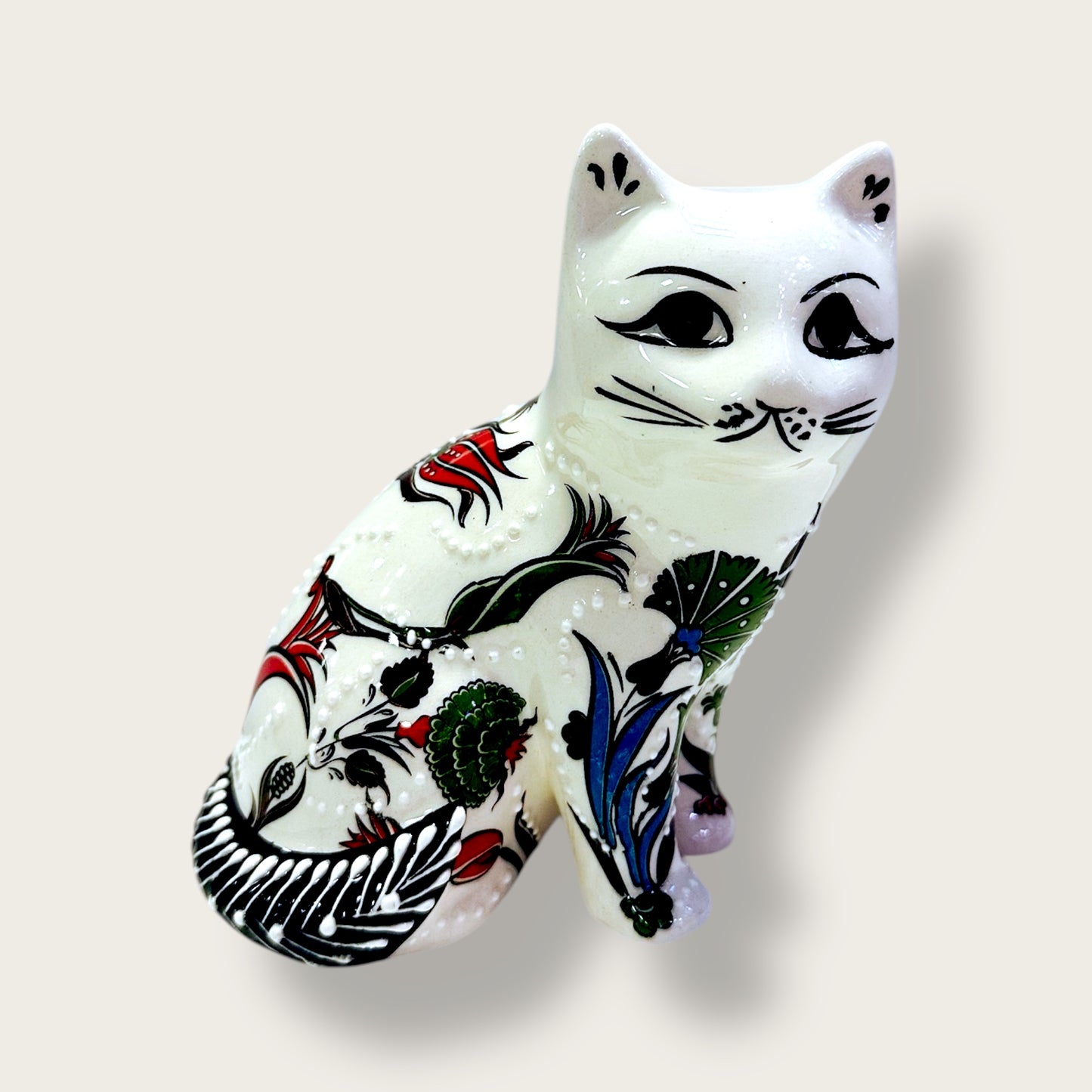 Hand-Painted Ceramic Cat Figurines 02 – Traditional Turkish & Ottoman-Inspired Designs