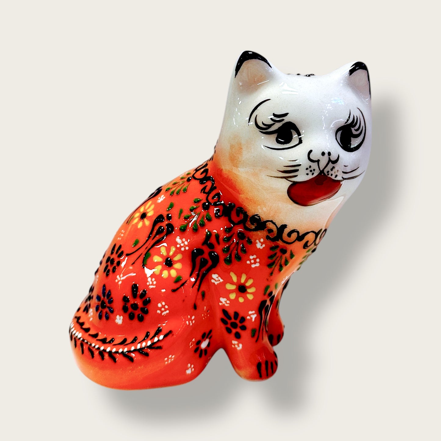 Hand-Painted Ceramic Cat Figurines 02 – Traditional Turkish & Ottoman-Inspired Designs