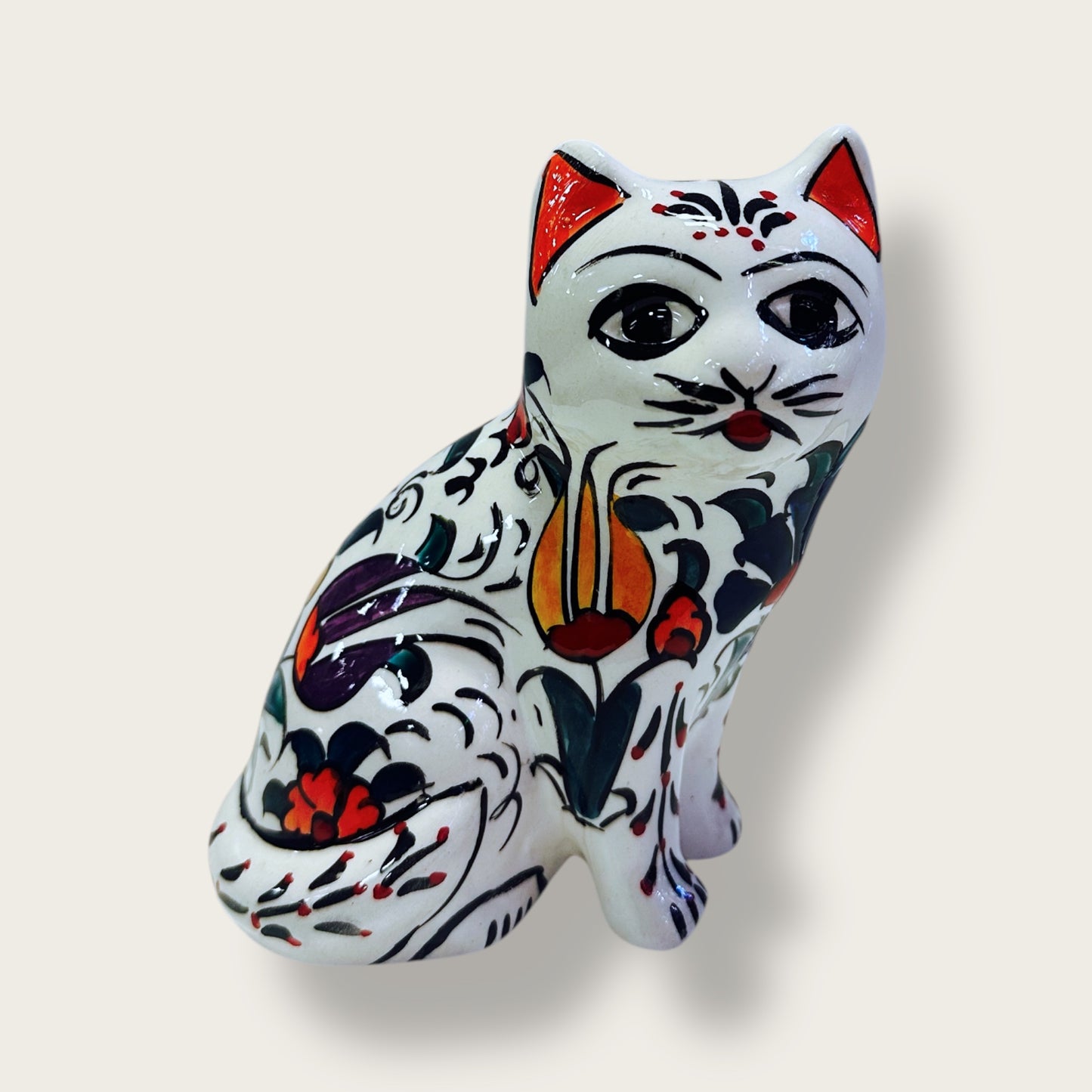 Hand-Painted Ceramic Cat Figurines 02 – Traditional Turkish & Ottoman-Inspired Designs