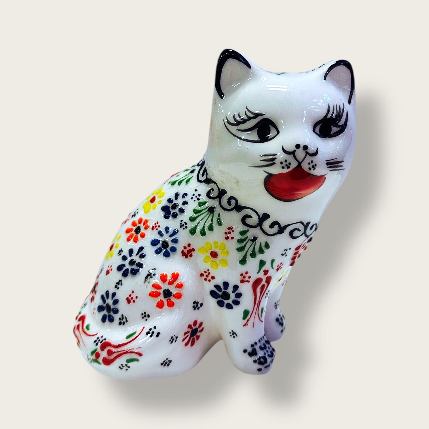 Hand-Painted Ceramic Cat Figurines 02 – Traditional Turkish & Ottoman-Inspired Designs