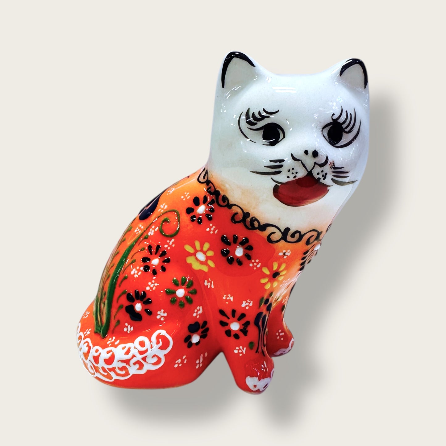 Hand-Painted Ceramic Cat Figurines 02 – Traditional Turkish & Ottoman-Inspired Designs