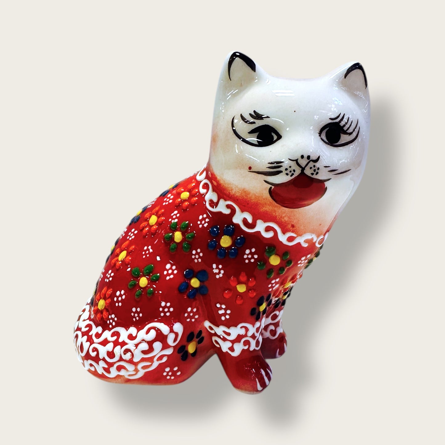 Hand-Painted Ceramic Cat Figurines 02 – Traditional Turkish & Ottoman-Inspired Designs