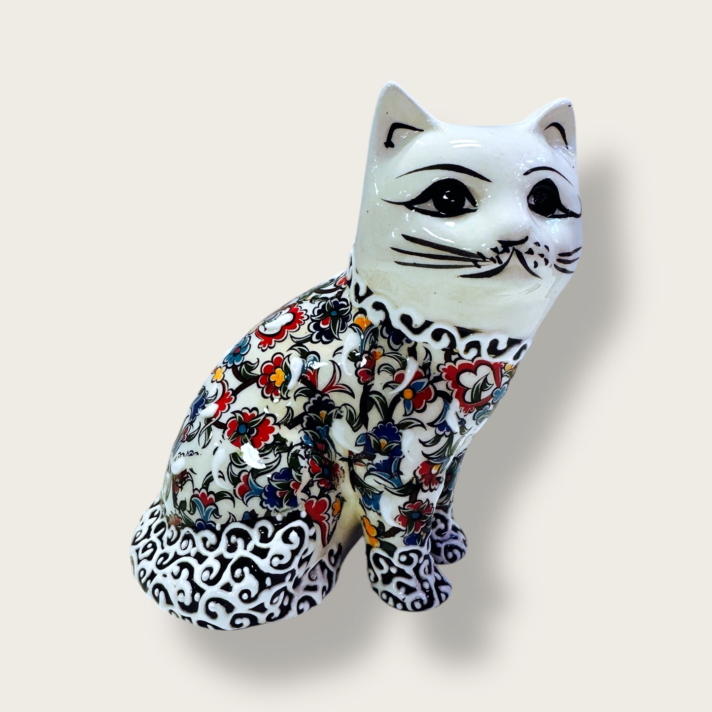 Hand-Painted Ceramic Cat Figurines 02 – Traditional Turkish & Ottoman-Inspired Designs