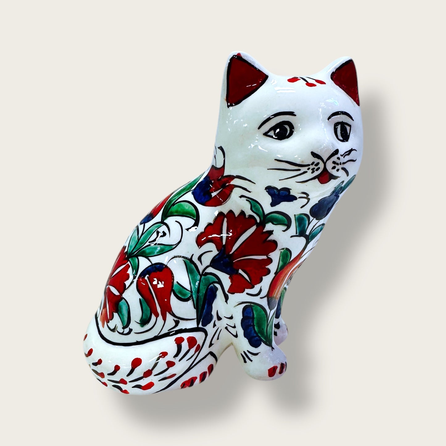 Hand-Painted Ceramic Cat Figurines 02 – Traditional Turkish & Ottoman-Inspired Designs