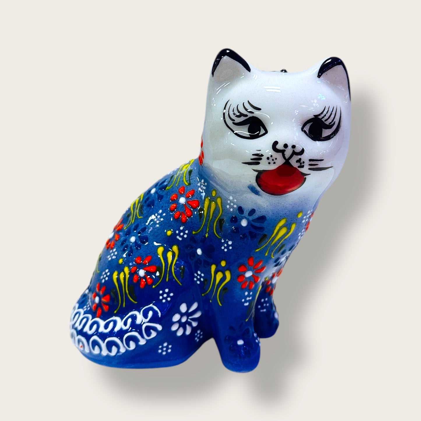 Hand-Painted Ceramic Cat Figurines 02 – Traditional Turkish & Ottoman-Inspired Designs