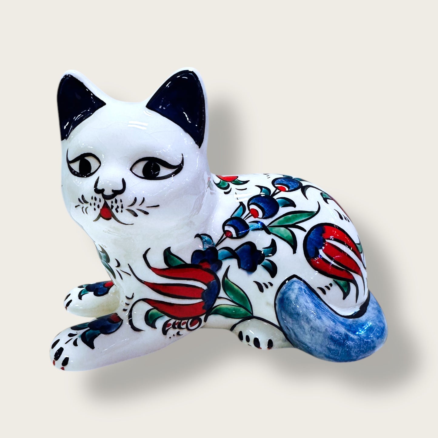 Hand-Painted Ceramic Cat Figurines 01 – Traditional Turkish & Ottoman-Inspired Designs