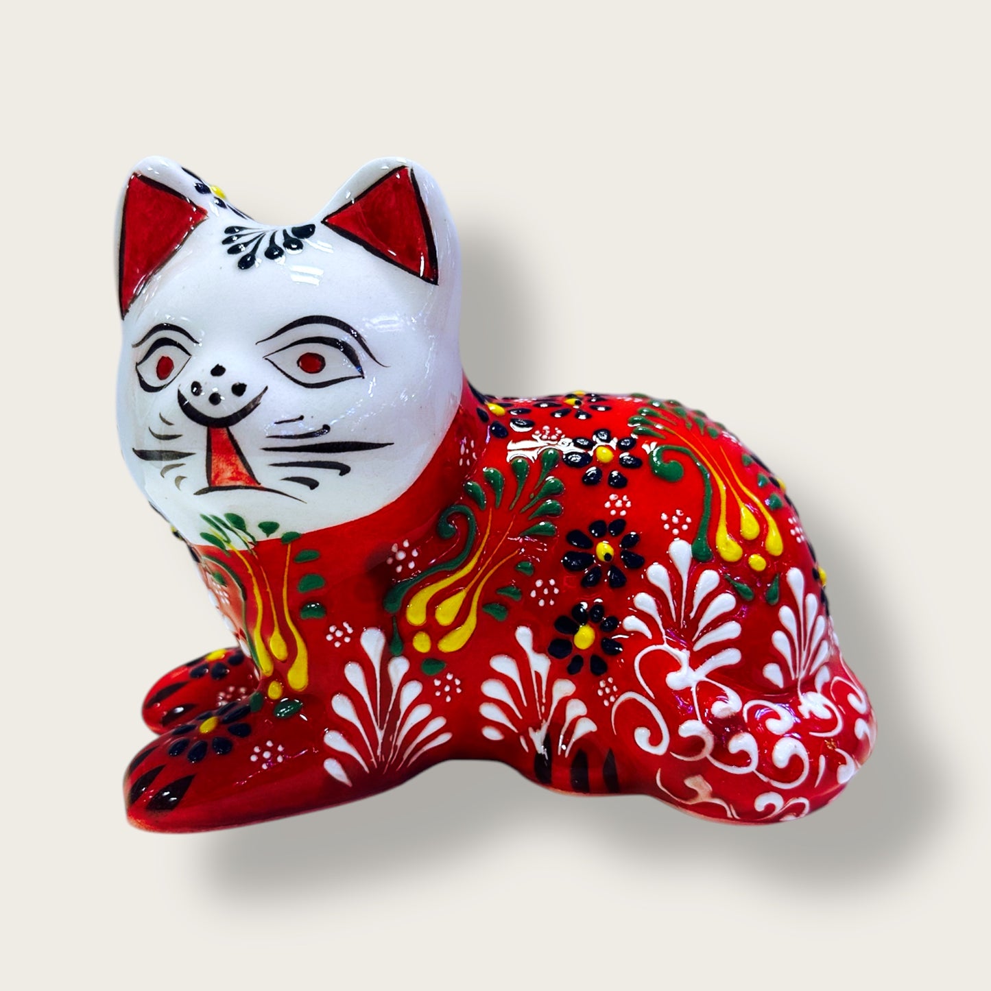 Hand-Painted Ceramic Cat Figurines 01 – Traditional Turkish & Ottoman-Inspired Designs