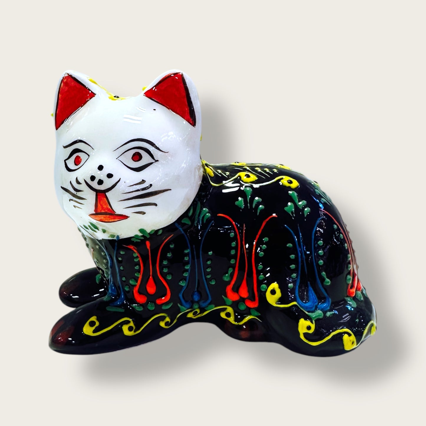 Hand-Painted Ceramic Cat Figurines 01 – Traditional Turkish & Ottoman-Inspired Designs