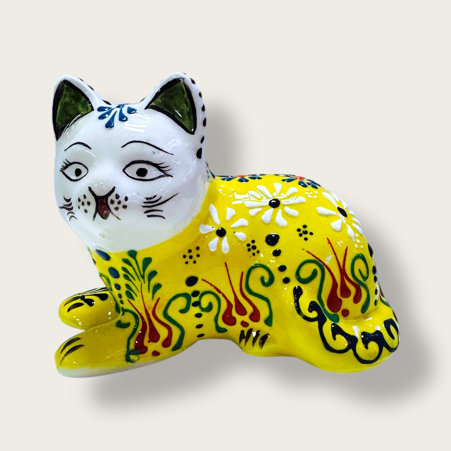 Hand-Painted Ceramic Cat Figurines 01 – Traditional Turkish & Ottoman-Inspired Designs