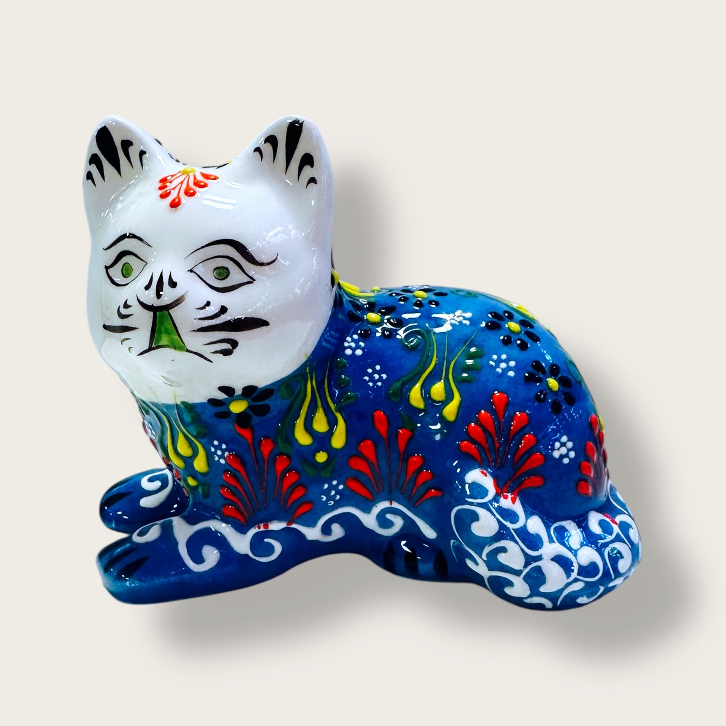 Hand-Painted Ceramic Cat Figurines 01 – Traditional Turkish & Ottoman-Inspired Designs