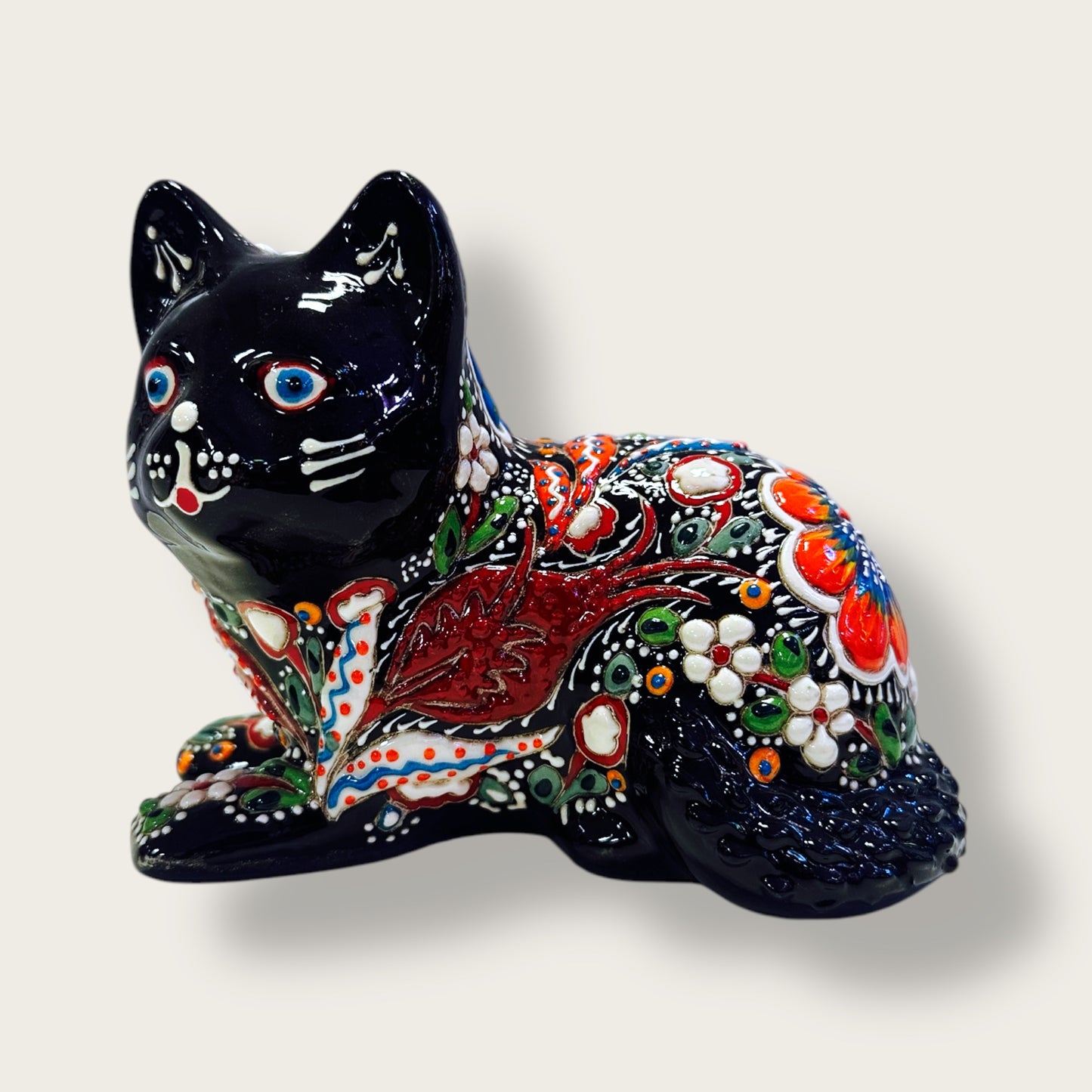 Hand-Painted Ceramic Cat Figurines 01 – Traditional Turkish & Ottoman-Inspired Designs