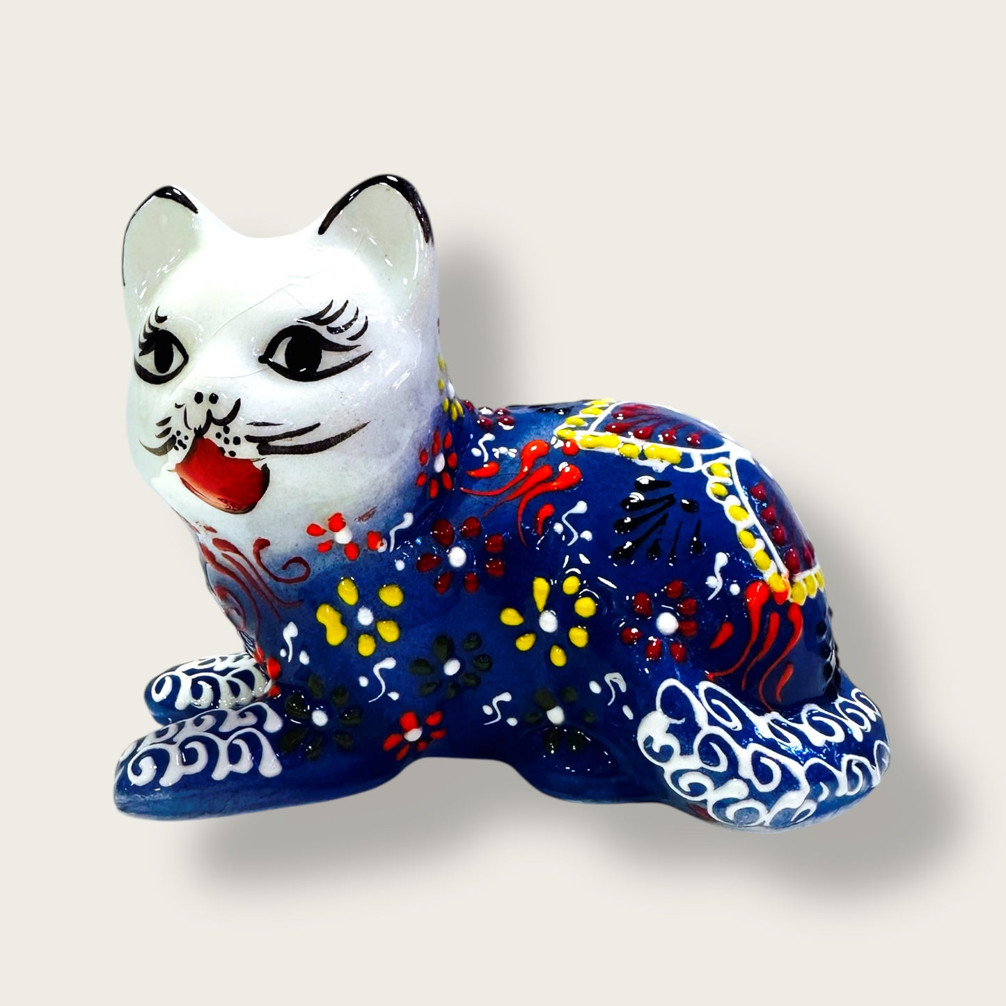 Hand-Painted Ceramic Cat Figurines 01 – Traditional Turkish & Ottoman-Inspired Designs