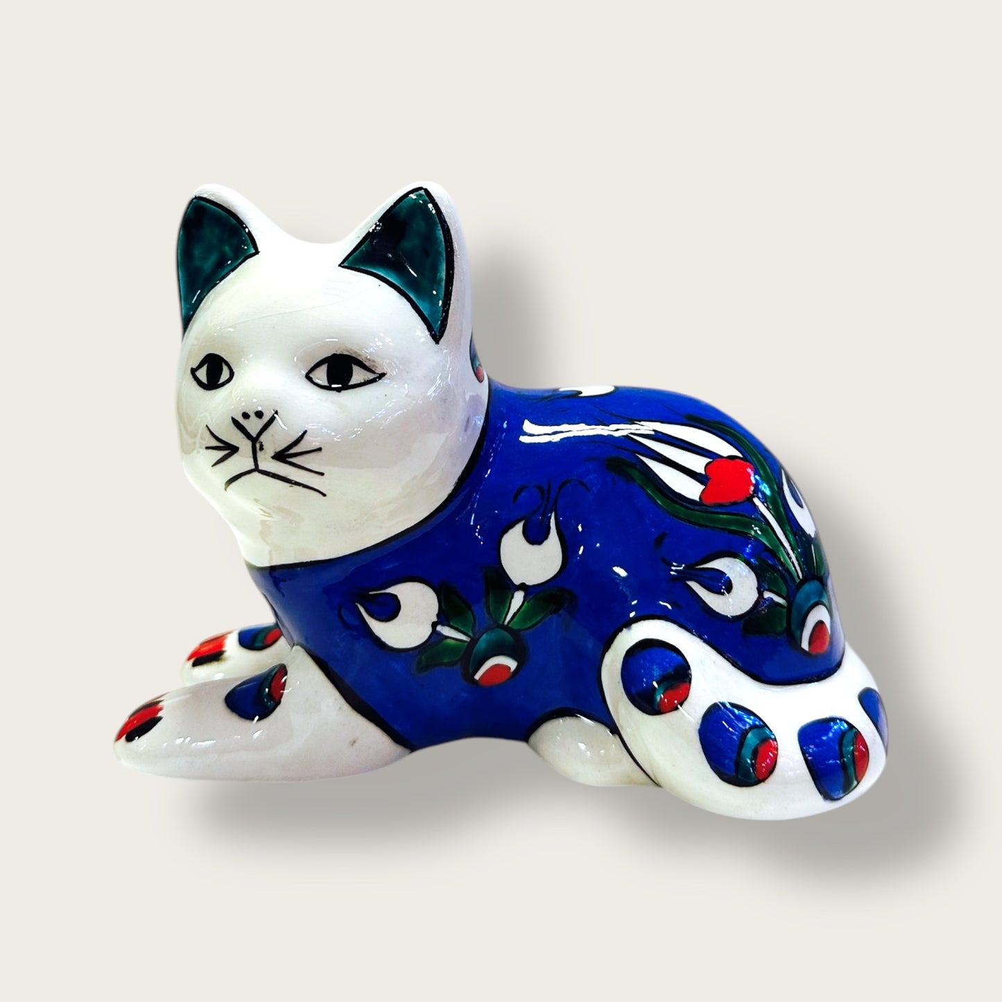 Hand-Painted Ceramic Cat Figurines 01 – Traditional Turkish & Ottoman-Inspired Designs