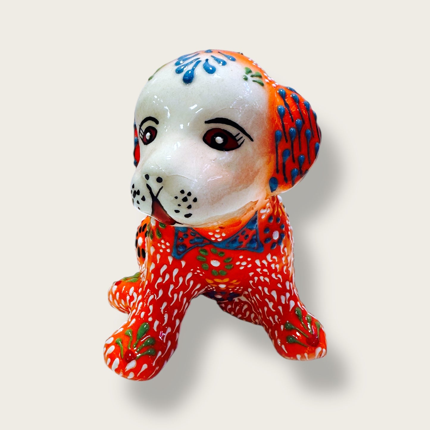 Hand-Painted Ceramic Dog Figurines 01 – Traditional Turkish & Ottoman-Inspired Designs