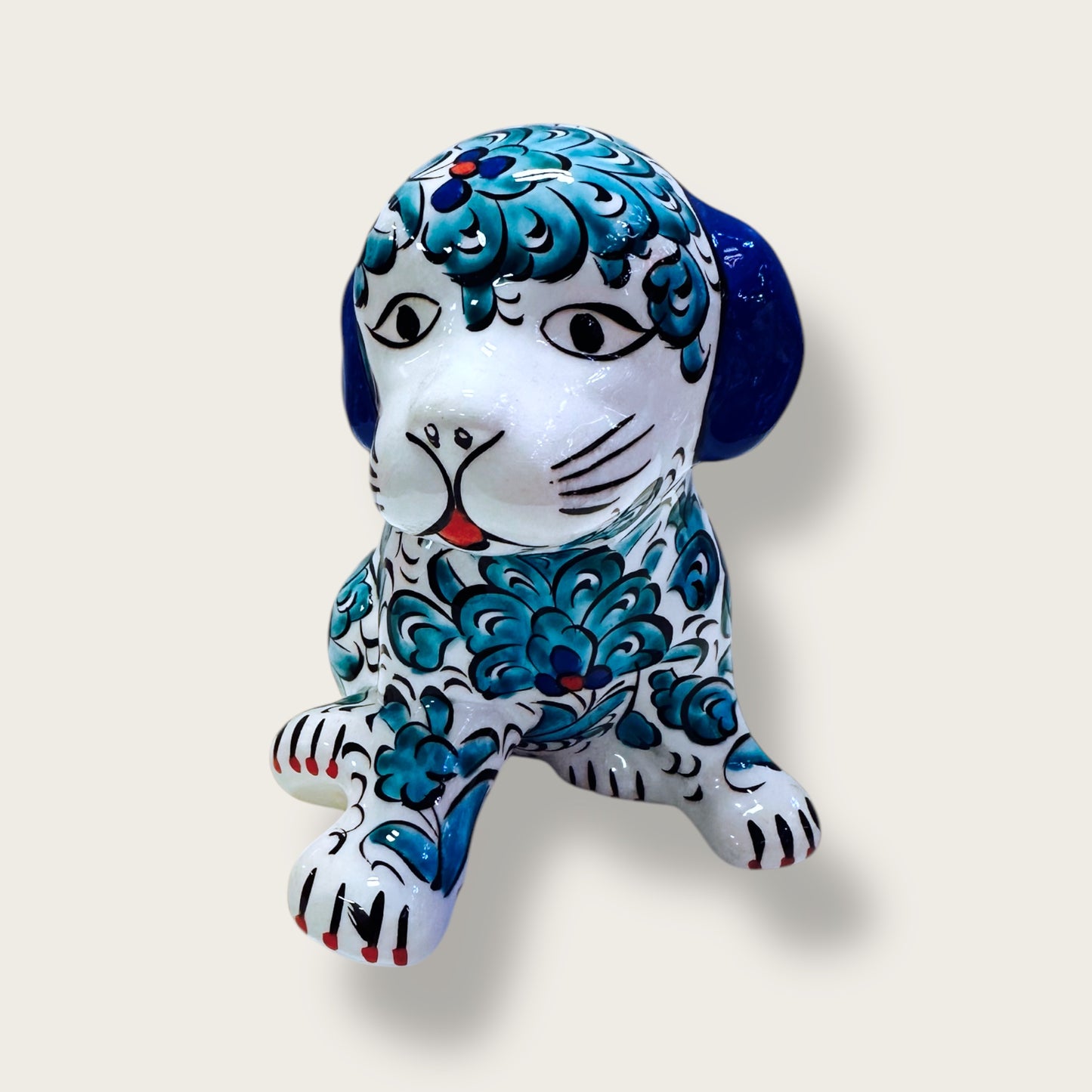 Hand-Painted Ceramic Dog Figurines 04 – Traditional Turkish & Ottoman-Inspired Designs