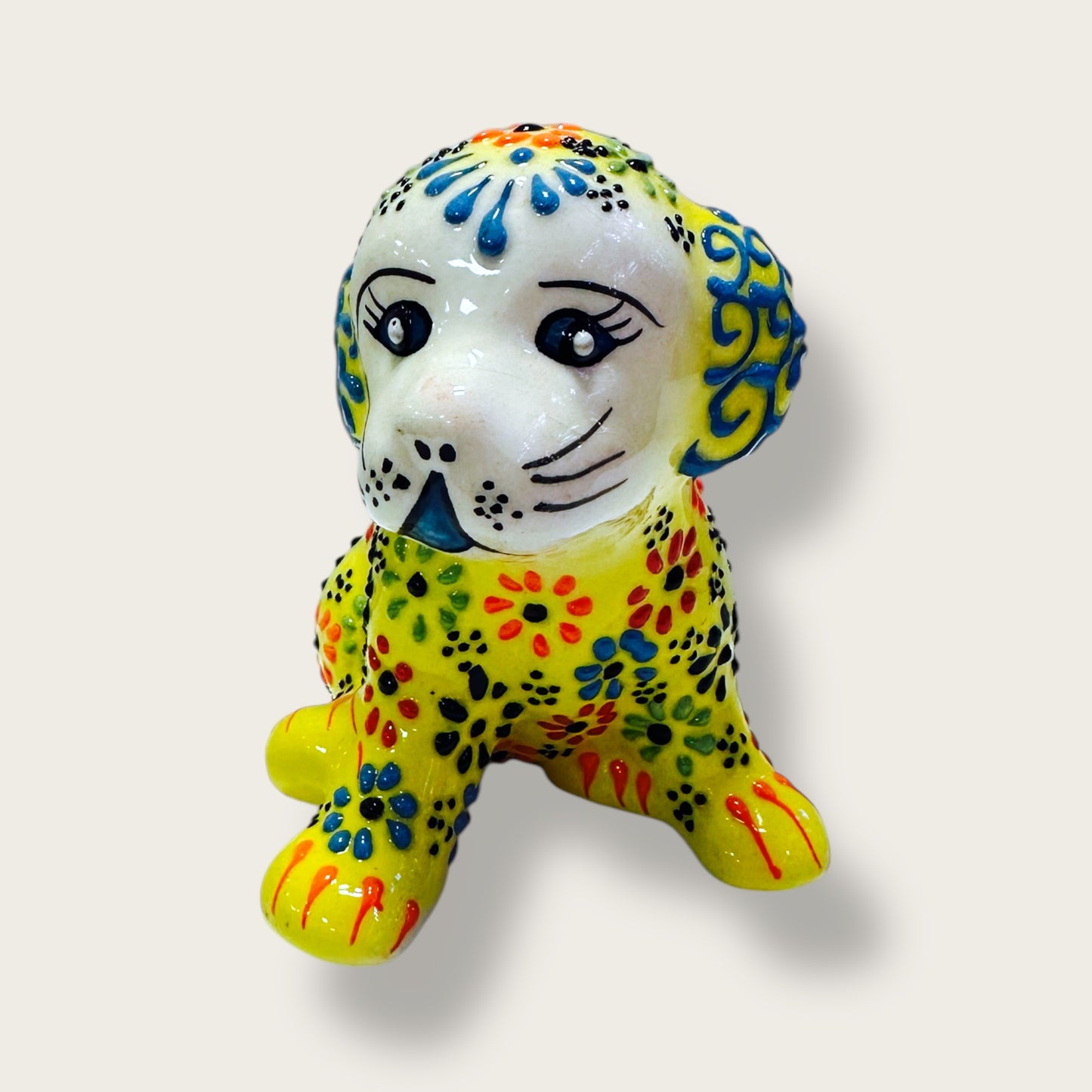 Hand-Painted Ceramic Dog Figurines 01 – Traditional Turkish & Ottoman-Inspired Designs