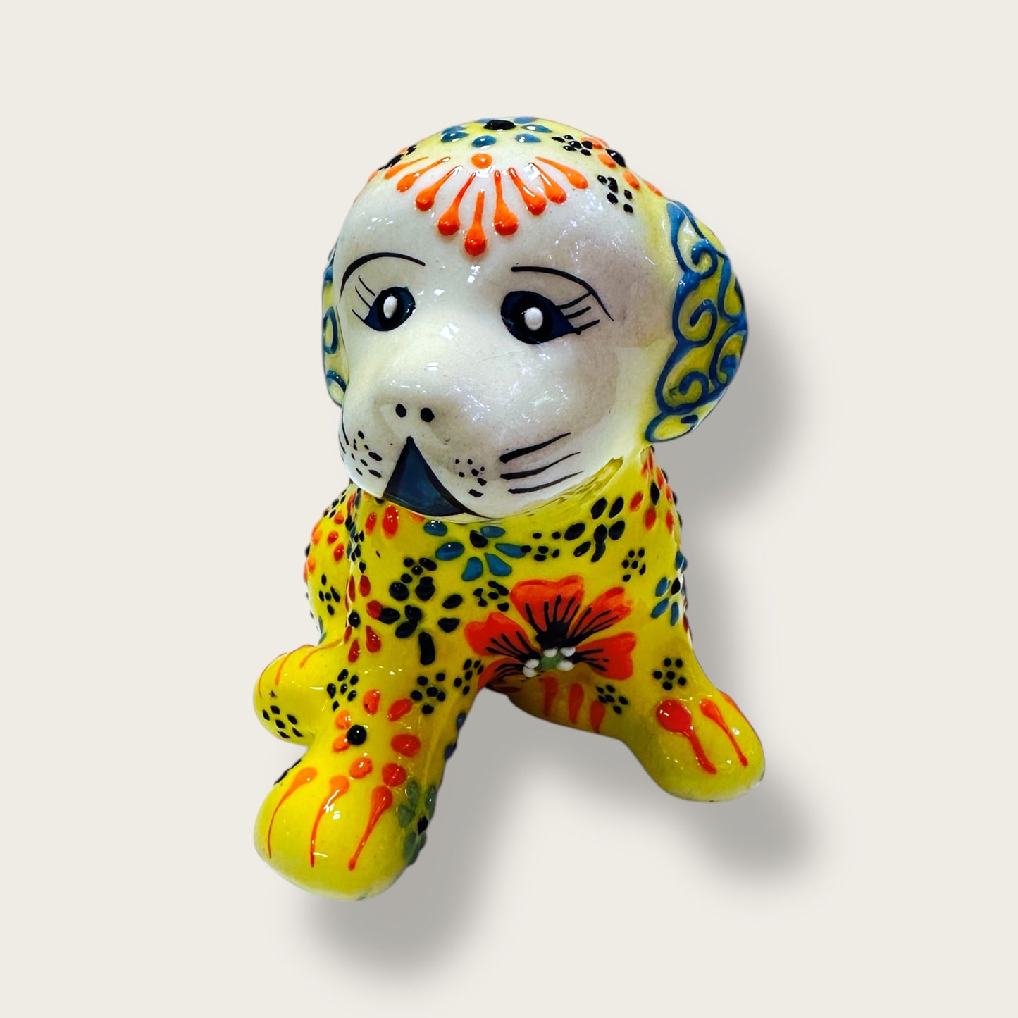 Hand-Painted Ceramic Dog Figurines 01 – Traditional Turkish & Ottoman-Inspired Designs