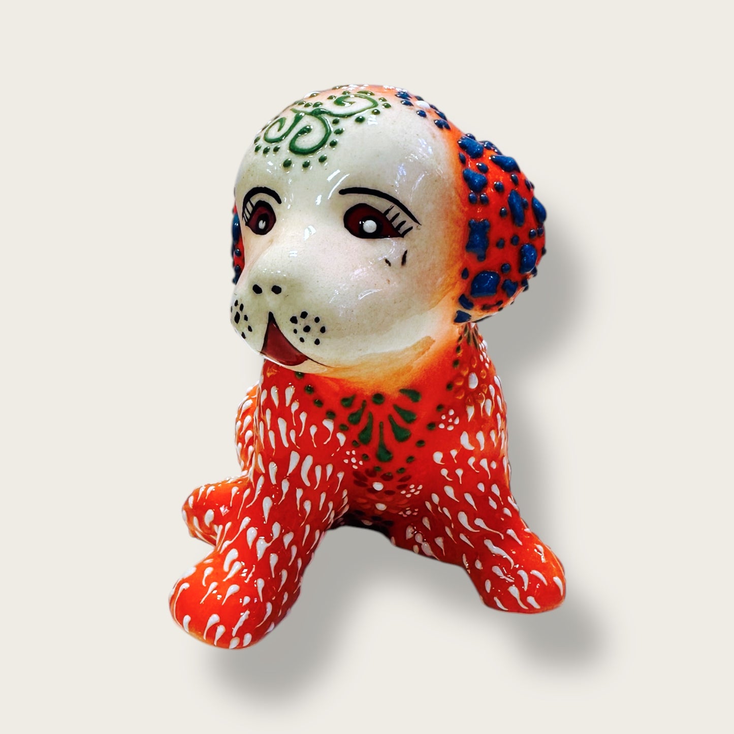 Hand-Painted Ceramic Dog Figurines 01 – Traditional Turkish & Ottoman-Inspired Designs