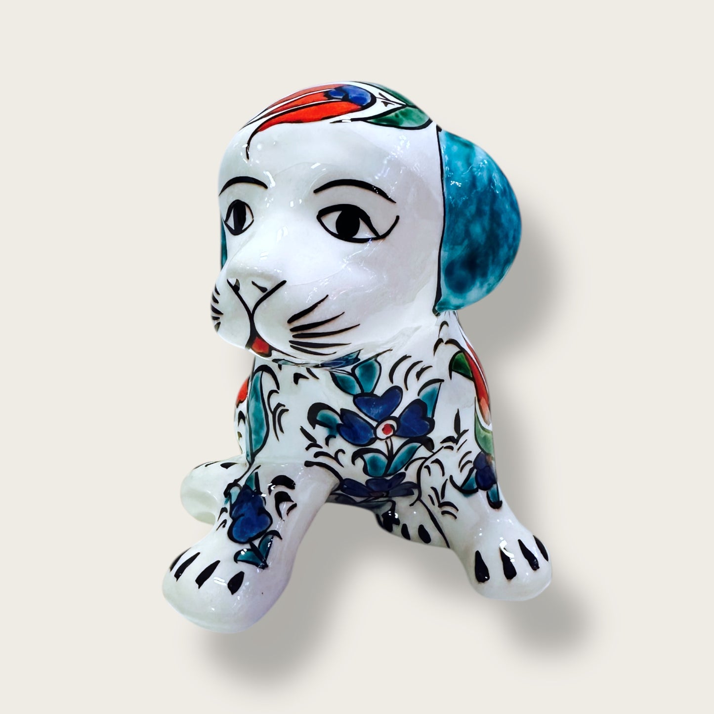 Hand-Painted Ceramic Dog Figurines 03 – Traditional Turkish & Ottoman-Inspired Designs