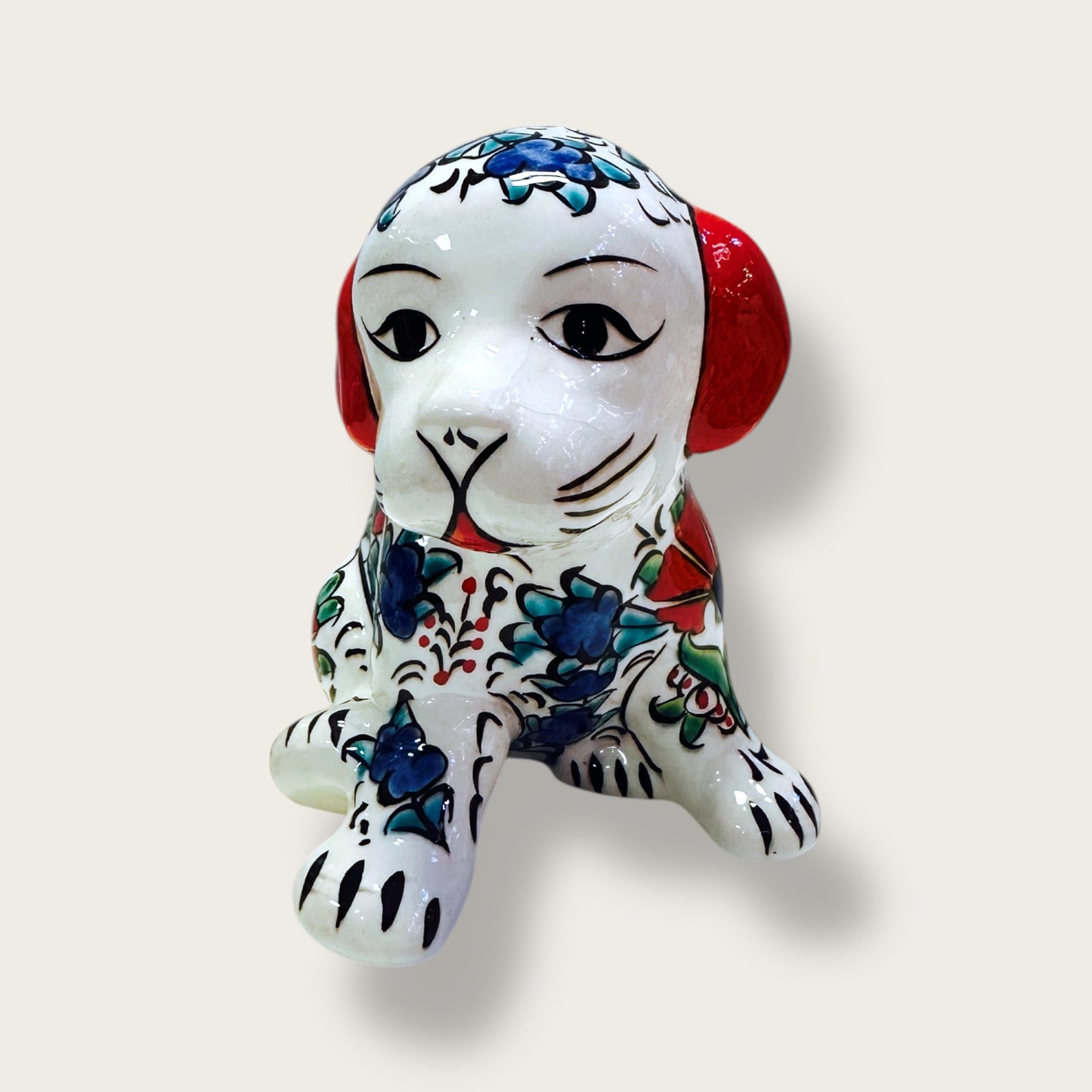 Hand-Painted Ceramic Dog Figurines 03 – Traditional Turkish & Ottoman-Inspired Designs