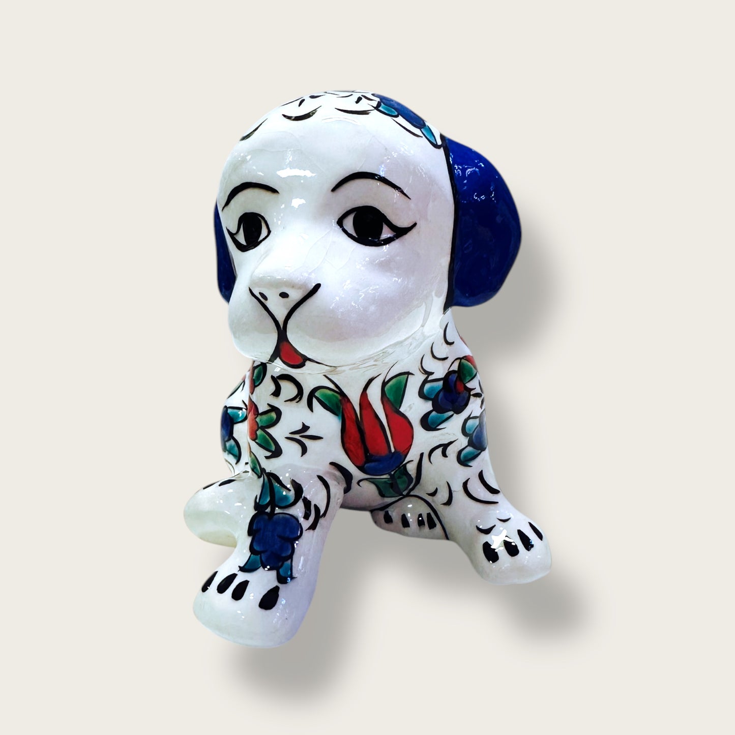 Hand-Painted Ceramic Dog Figurines 03 – Traditional Turkish & Ottoman-Inspired Designs