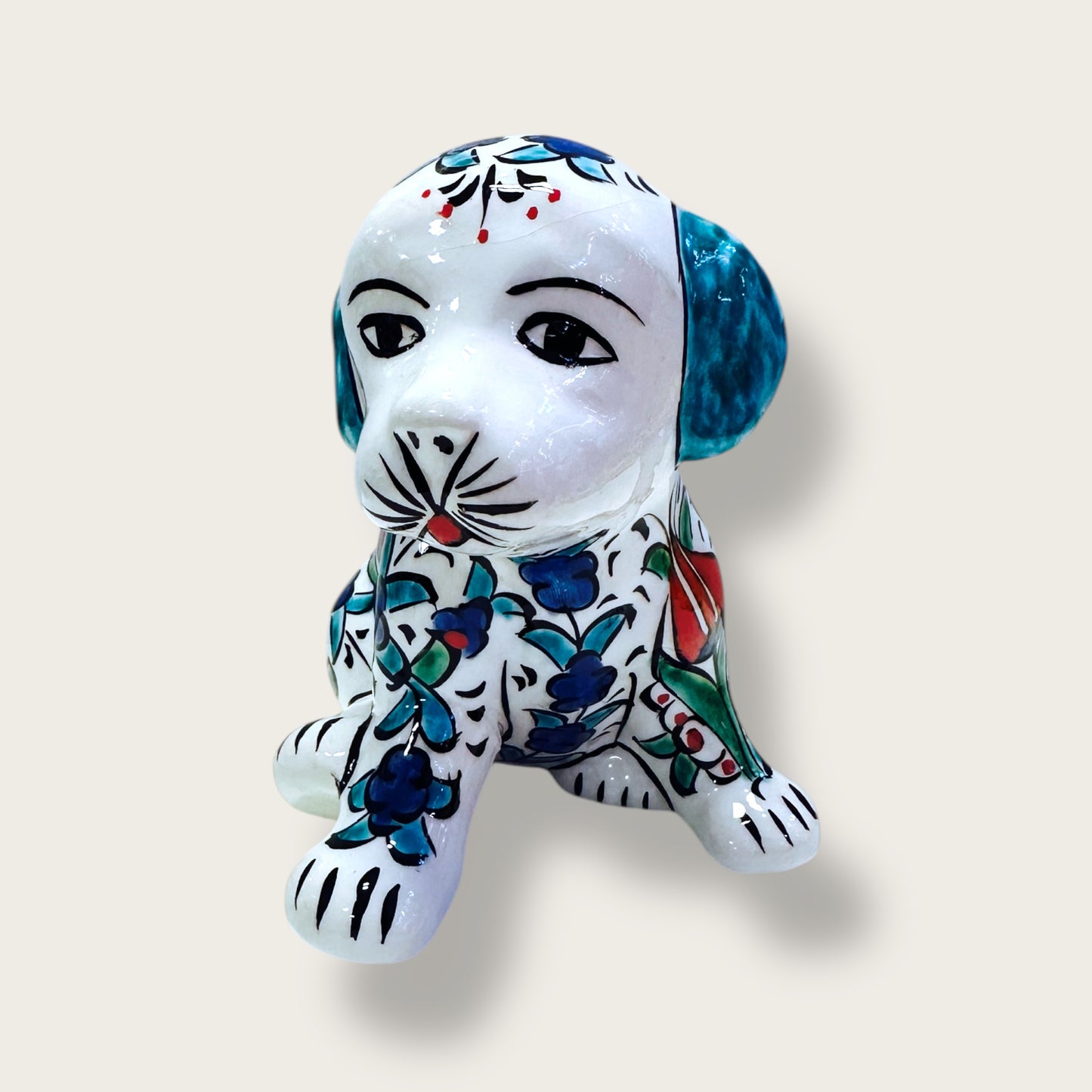 Hand-Painted Ceramic Dog Figurines 03 – Traditional Turkish & Ottoman-Inspired Designs