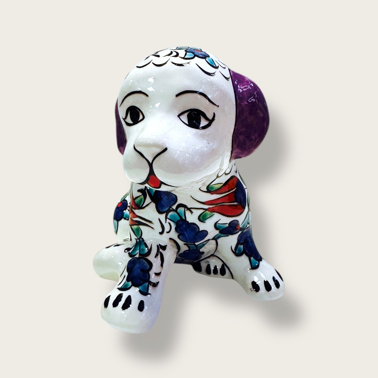 Hand-Painted Ceramic Dog Figurines 03 – Traditional Turkish & Ottoman-Inspired Designs