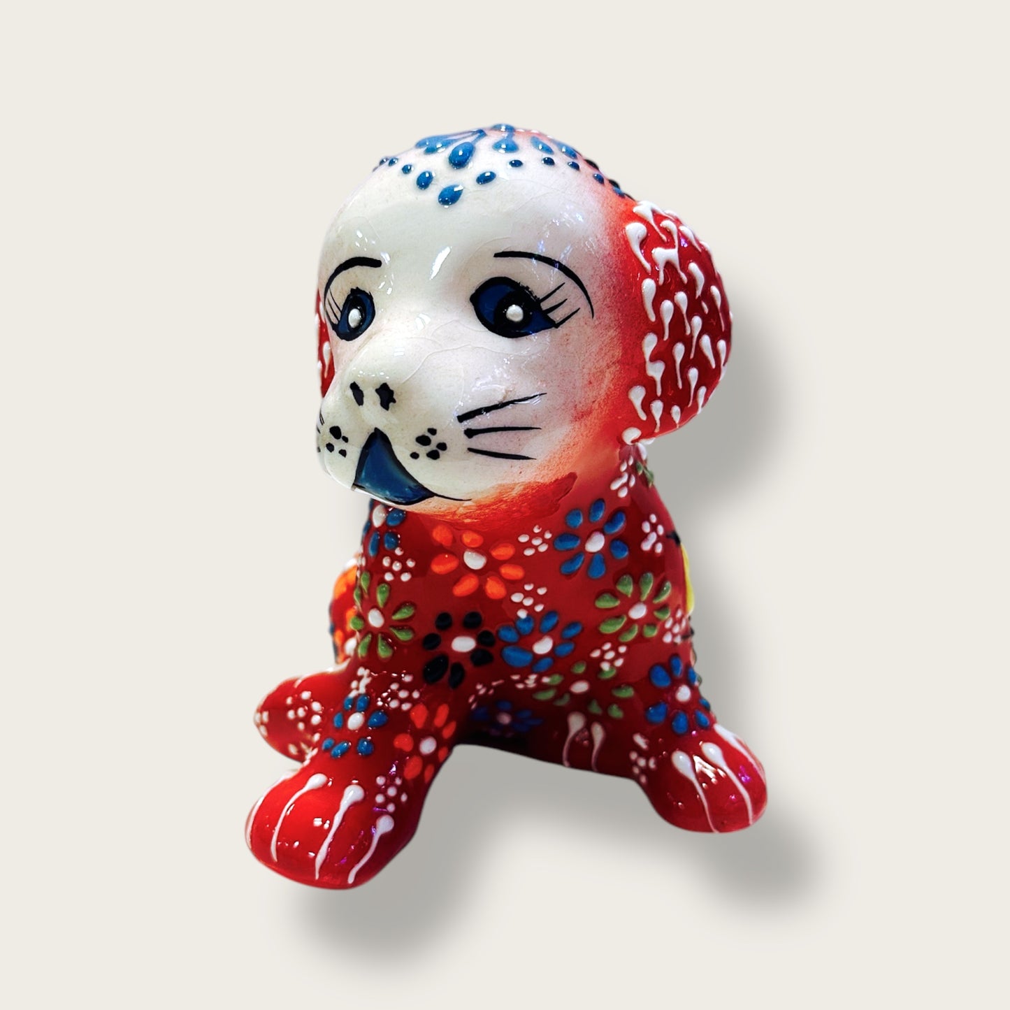 Hand-Painted Ceramic Dog Figurines 01 – Traditional Turkish & Ottoman-Inspired Designs