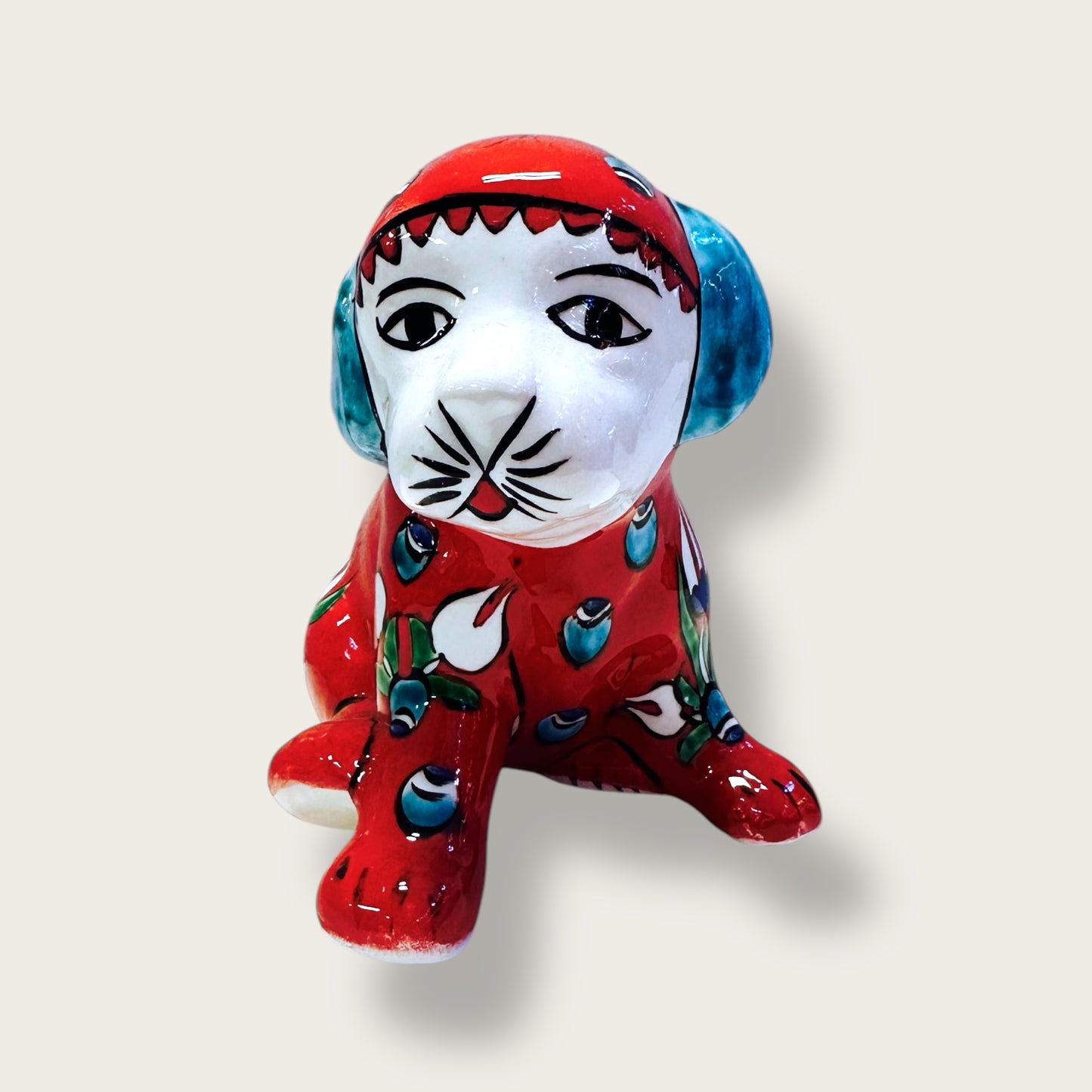 Hand-Painted Ceramic Dog Figurines 05 – Traditional Turkish & Ottoman-Inspired Designs