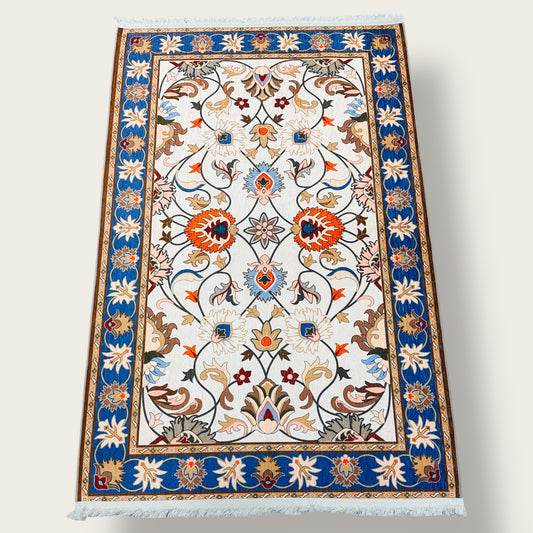 Ottoman-Inspired Printed Rug – Elegant Floral & Traditional Motifs