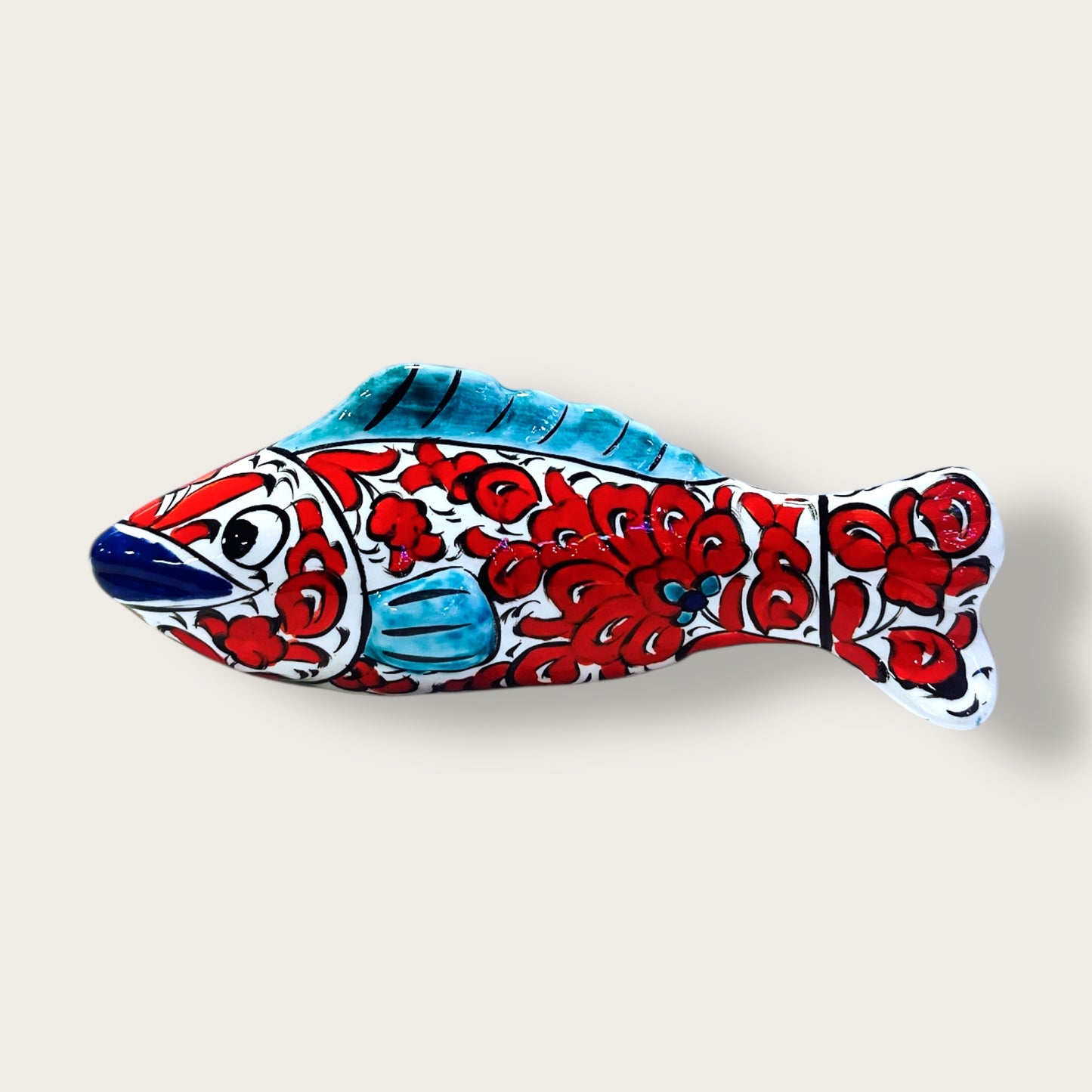 Hand-Painted Ceramic Fish Figurine 02 – Artisan Home Decor Accent