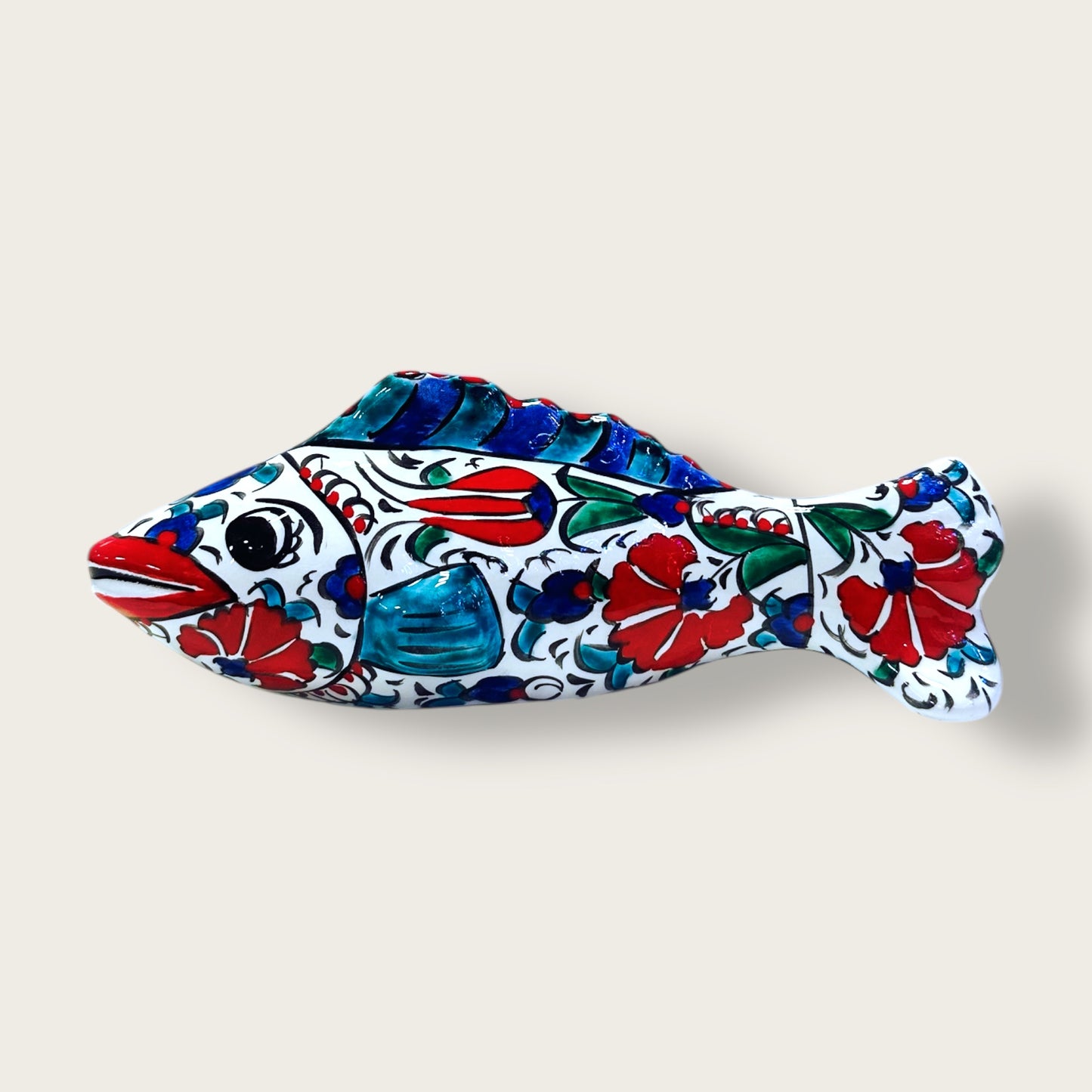 Hand-Painted Ceramic Fish Figurine 03 – Artisan Home Decor Accent
