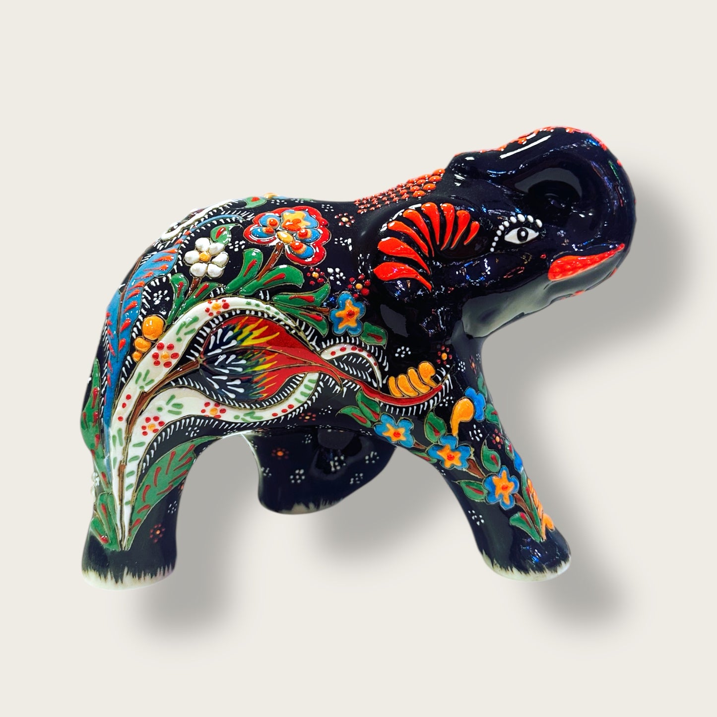Handcrafted Ceramic Elephant Figurine 08 – Artisan Home Decor