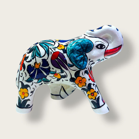 Handcrafted Ceramic Elephant Figurine 05 – Artisan Home Decor