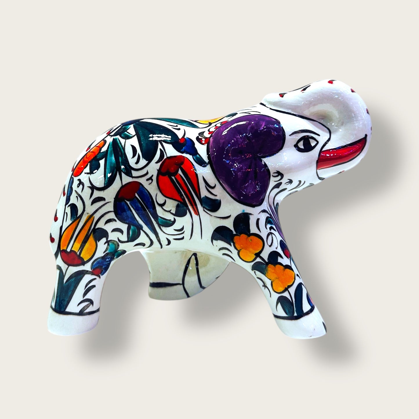 Handcrafted Ceramic Elephant Figurine 05 – Artisan Home Decor