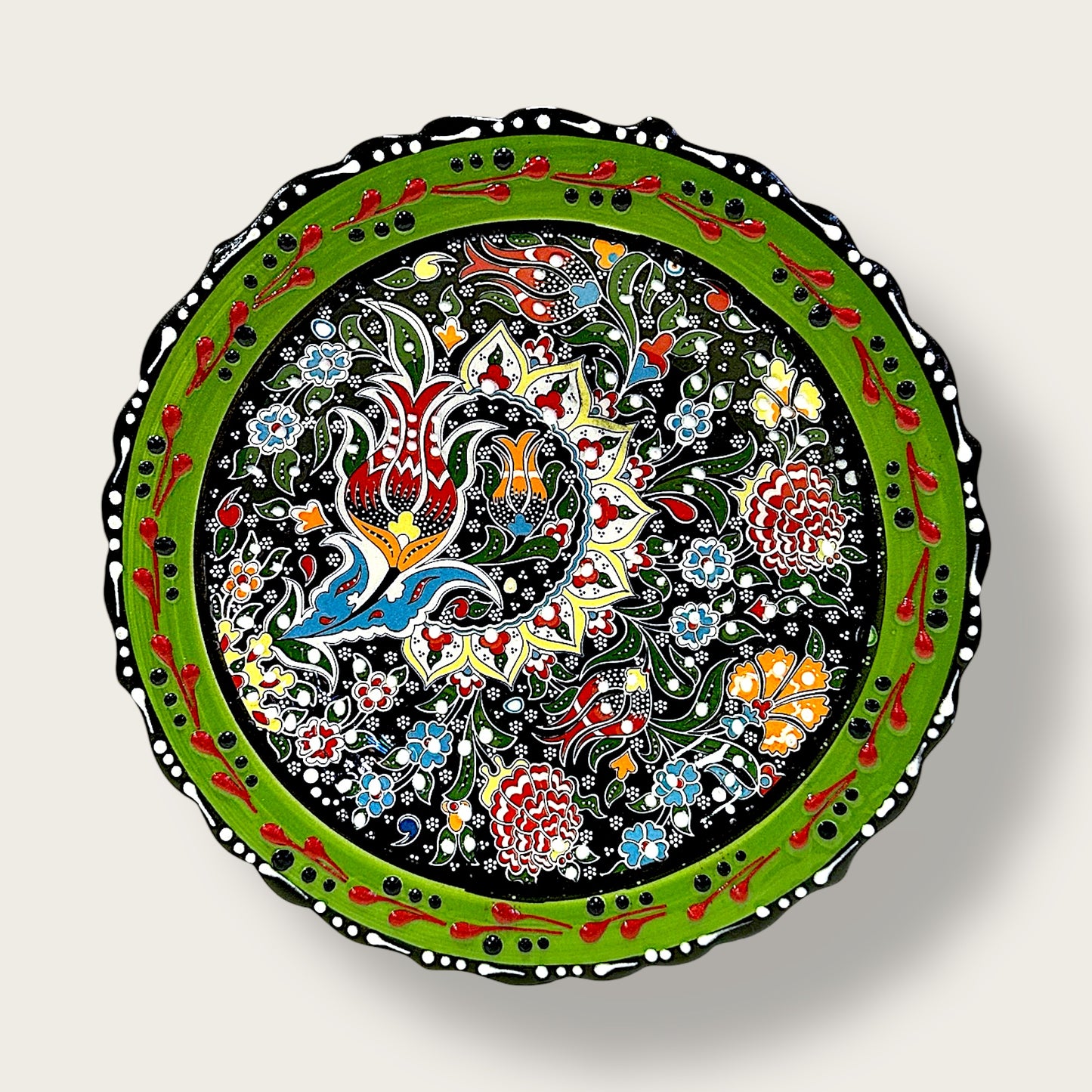 Hand-Painted Decorative Plate Small 13 – Artisan Ceramic Wall & Table Display