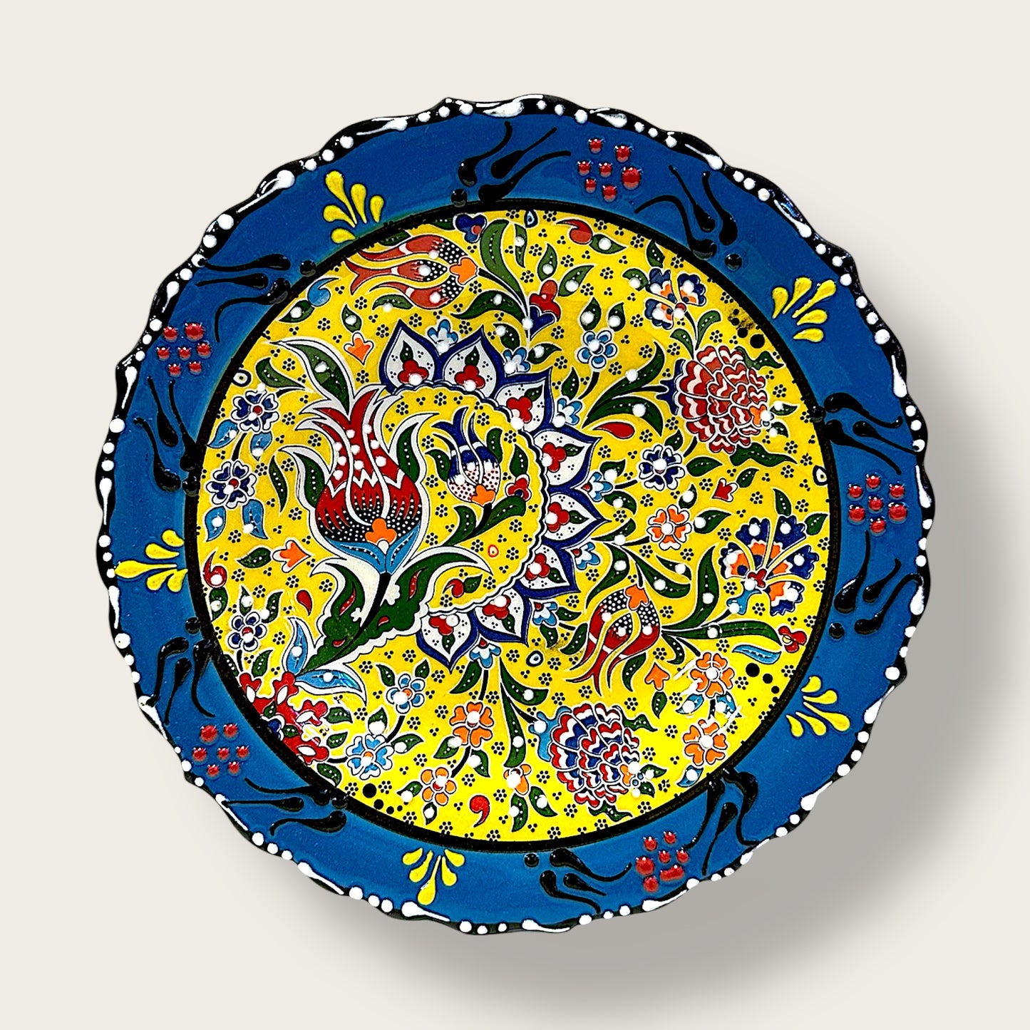 Hand-Painted Decorative Plate Small 13 – Artisan Ceramic Wall & Table Display