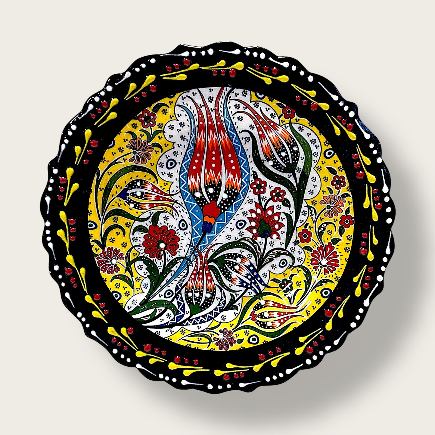 Hand-Painted Decorative Plate Small 15 – Artisan Ceramic Wall & Table Display