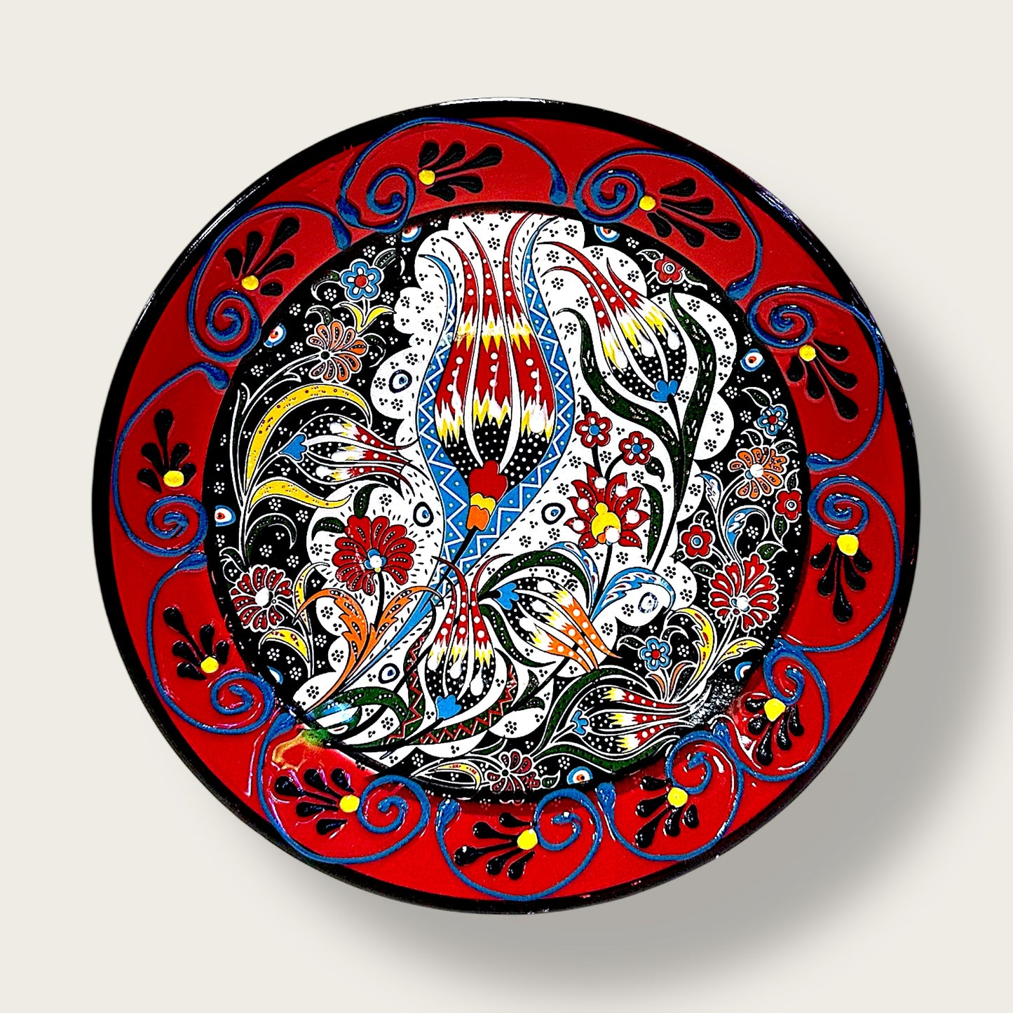 Hand-Painted Decorative Plate Small 15 – Artisan Ceramic Wall & Table Display