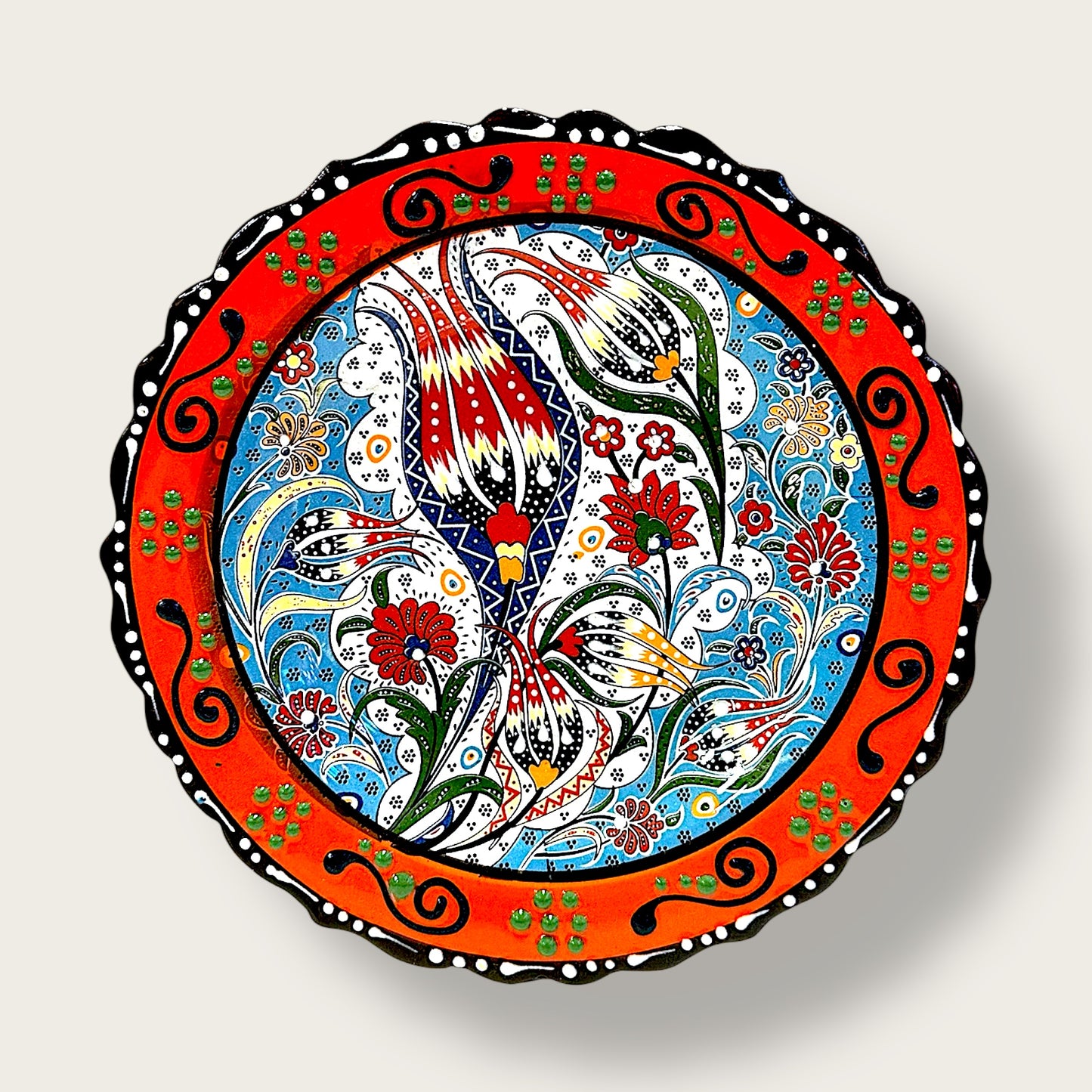 Hand-Painted Decorative Plate Small 15 – Artisan Ceramic Wall & Table Display