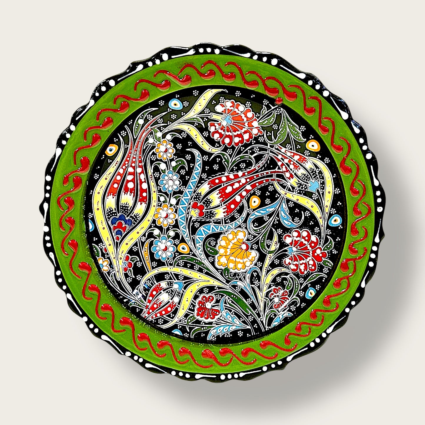 Hand-Painted Decorative Plate Small 12 – Artisan Ceramic Wall & Table Display