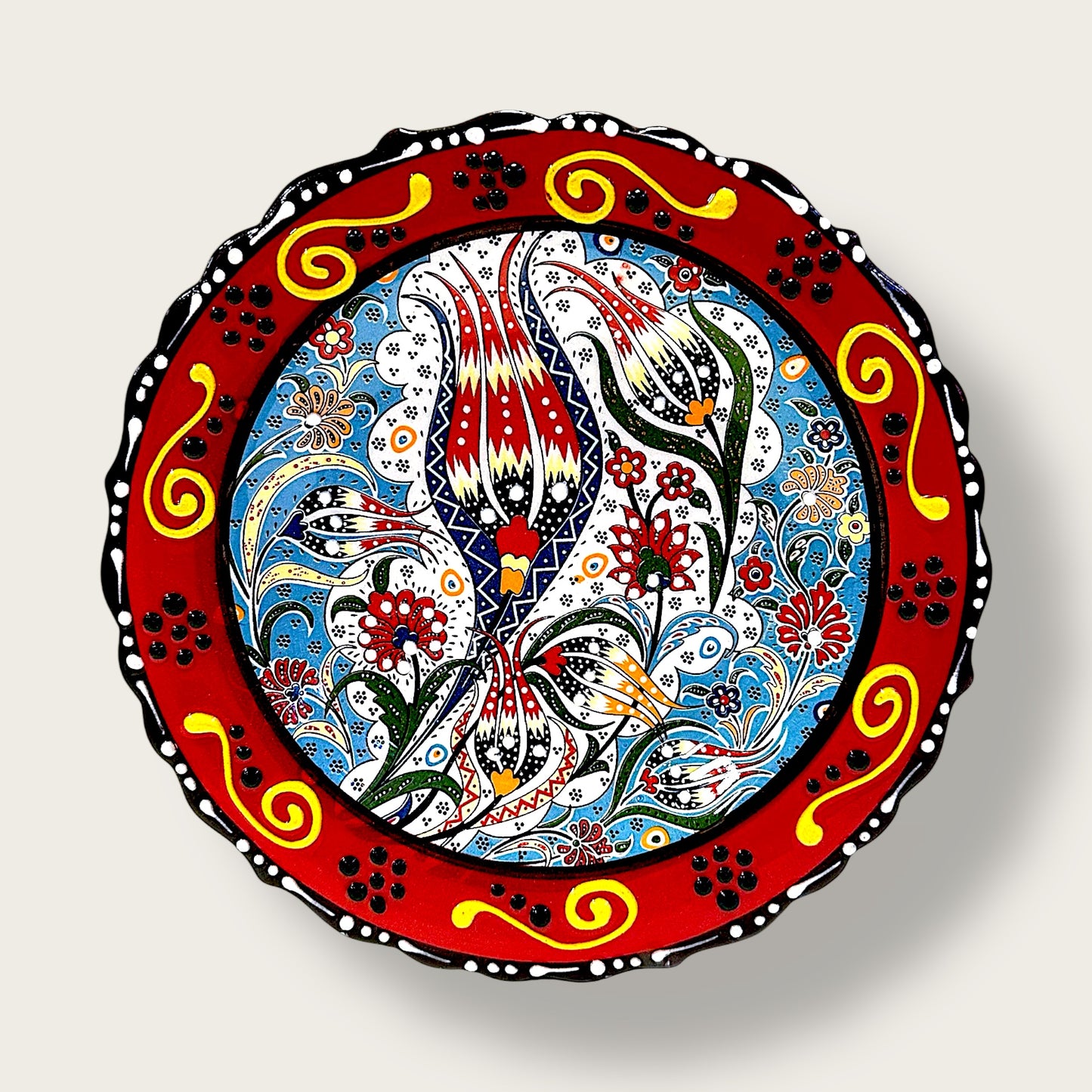 Hand-Painted Decorative Plate Small 15 – Artisan Ceramic Wall & Table Display