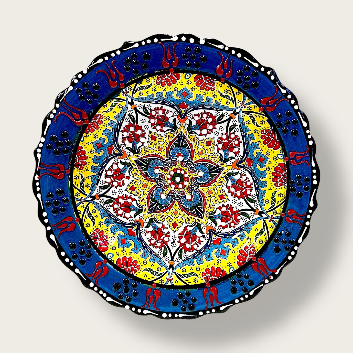 Hand-Painted Decorative Plate Small 14 – Artisan Ceramic Wall & Table Display