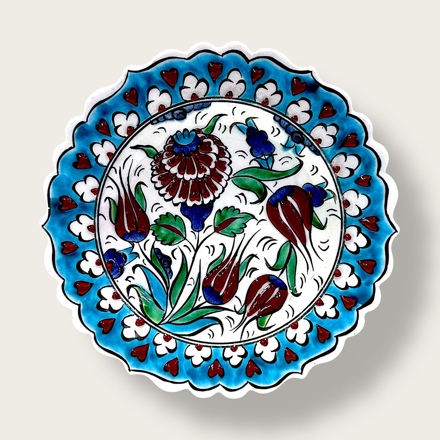 Hand-Painted Decorative Plate Small 10 – Artisan Ceramic Wall & Table Display