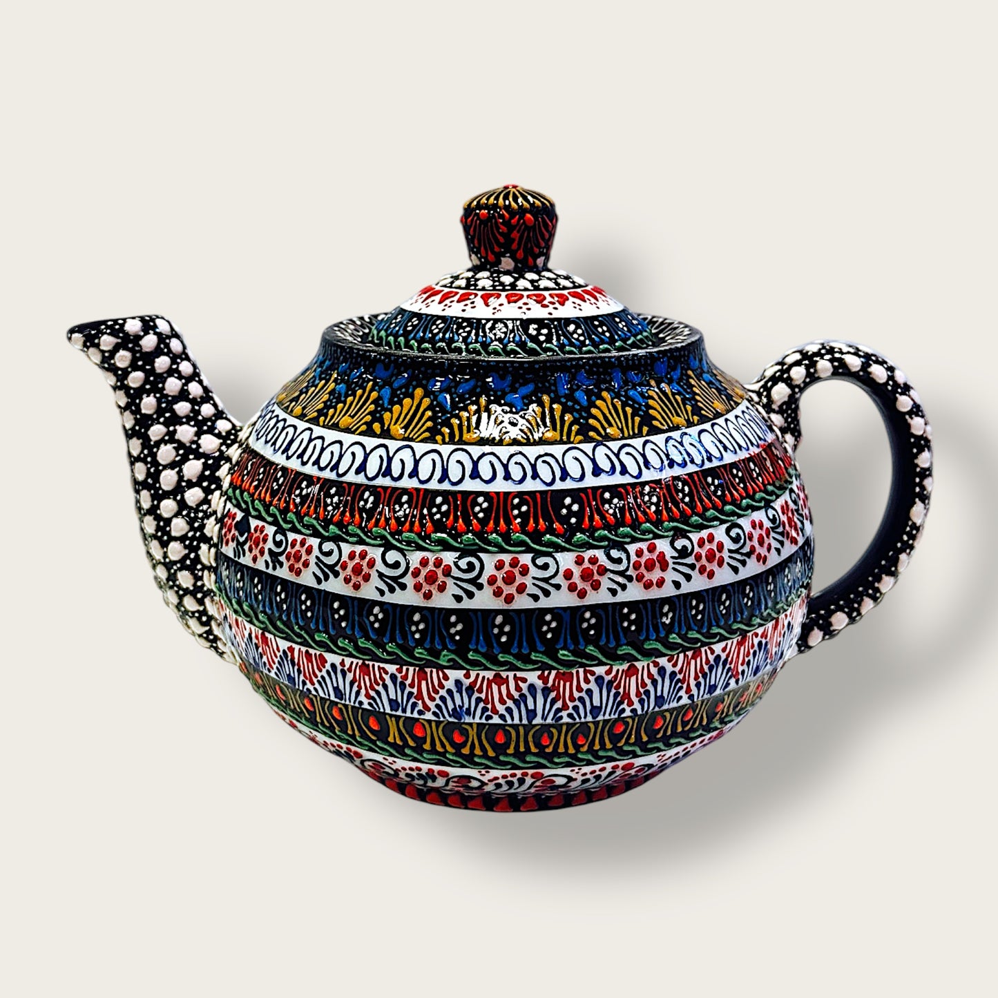 Hand-Painted Ceramic Large Teapot 06 – Artisan Decorative & Functional Teaware