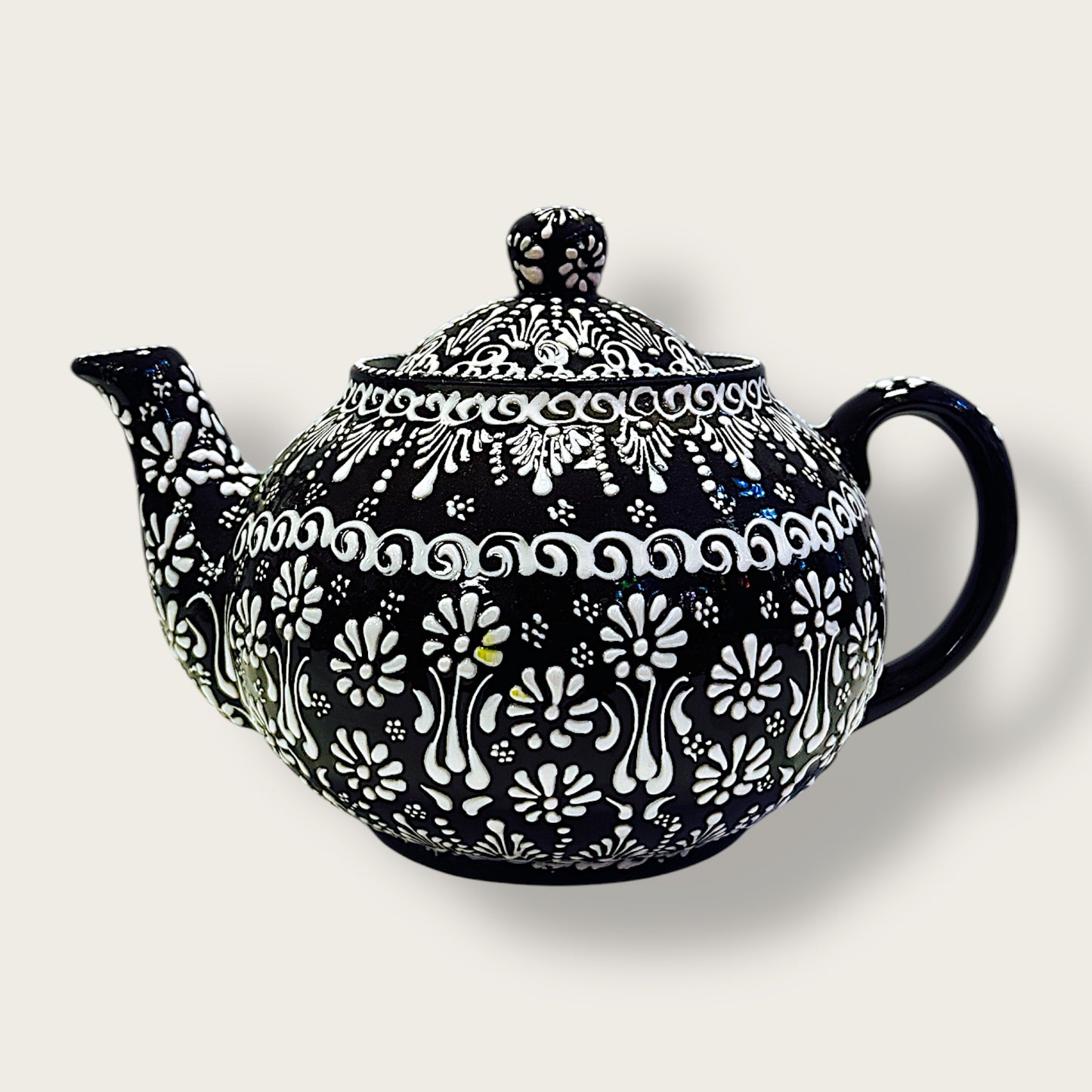 Hand-Painted Ceramic Large Teapot 08 – Artisan Decorative & Functional Teaware