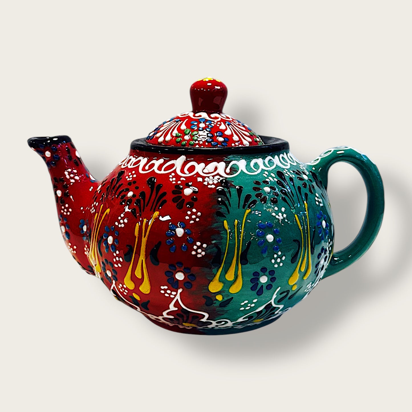 Hand-Painted Ceramic Large Teapot 02 – Artisan Decorative & Functional Teaware