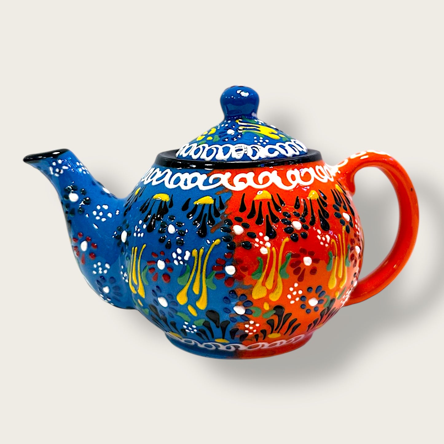 Hand-Painted Ceramic Small Teapot 14 – Artisan Decorative & Functional Teaware