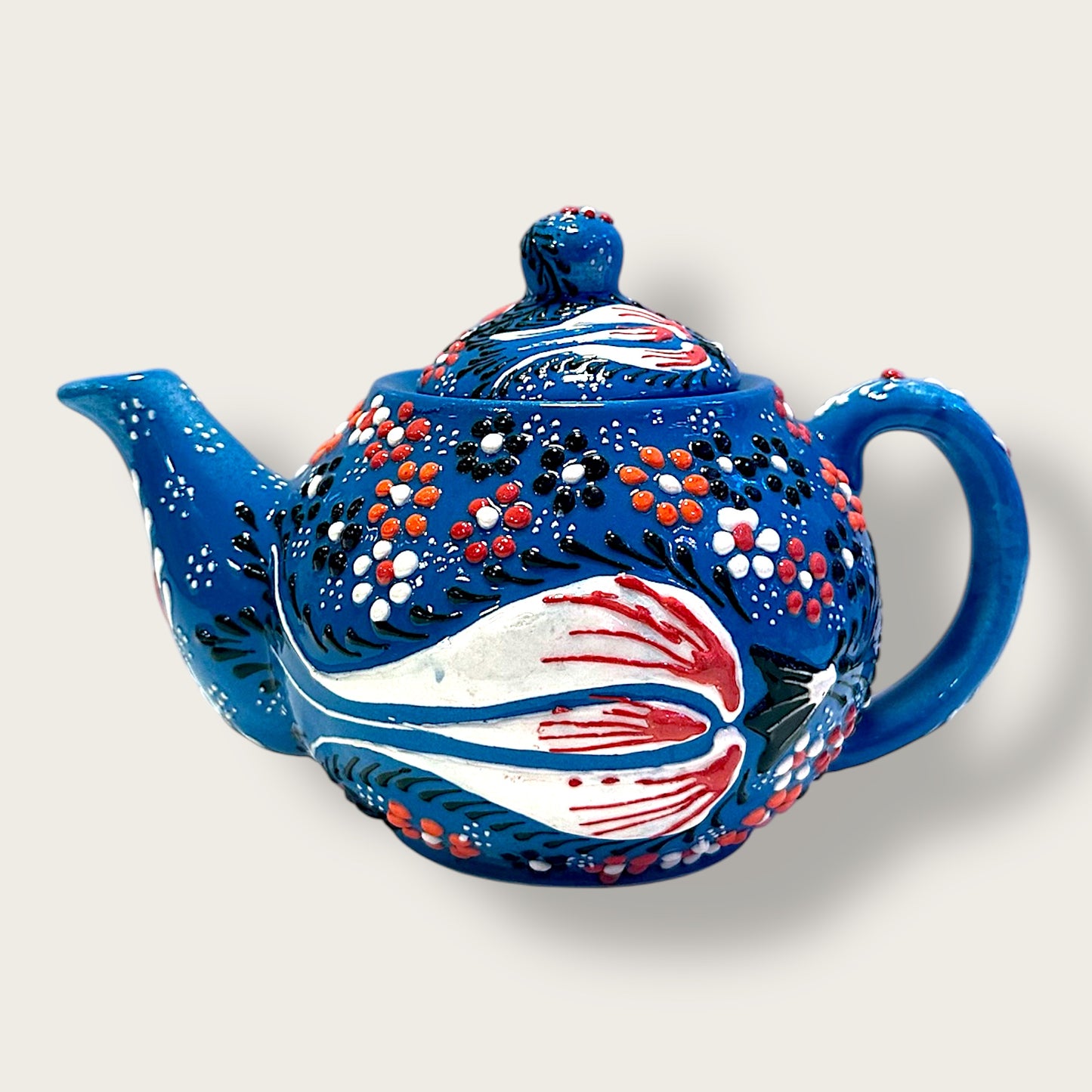 Hand-Painted Ceramic Small Teapot 20 – Artisan Decorative & Functional Teaware