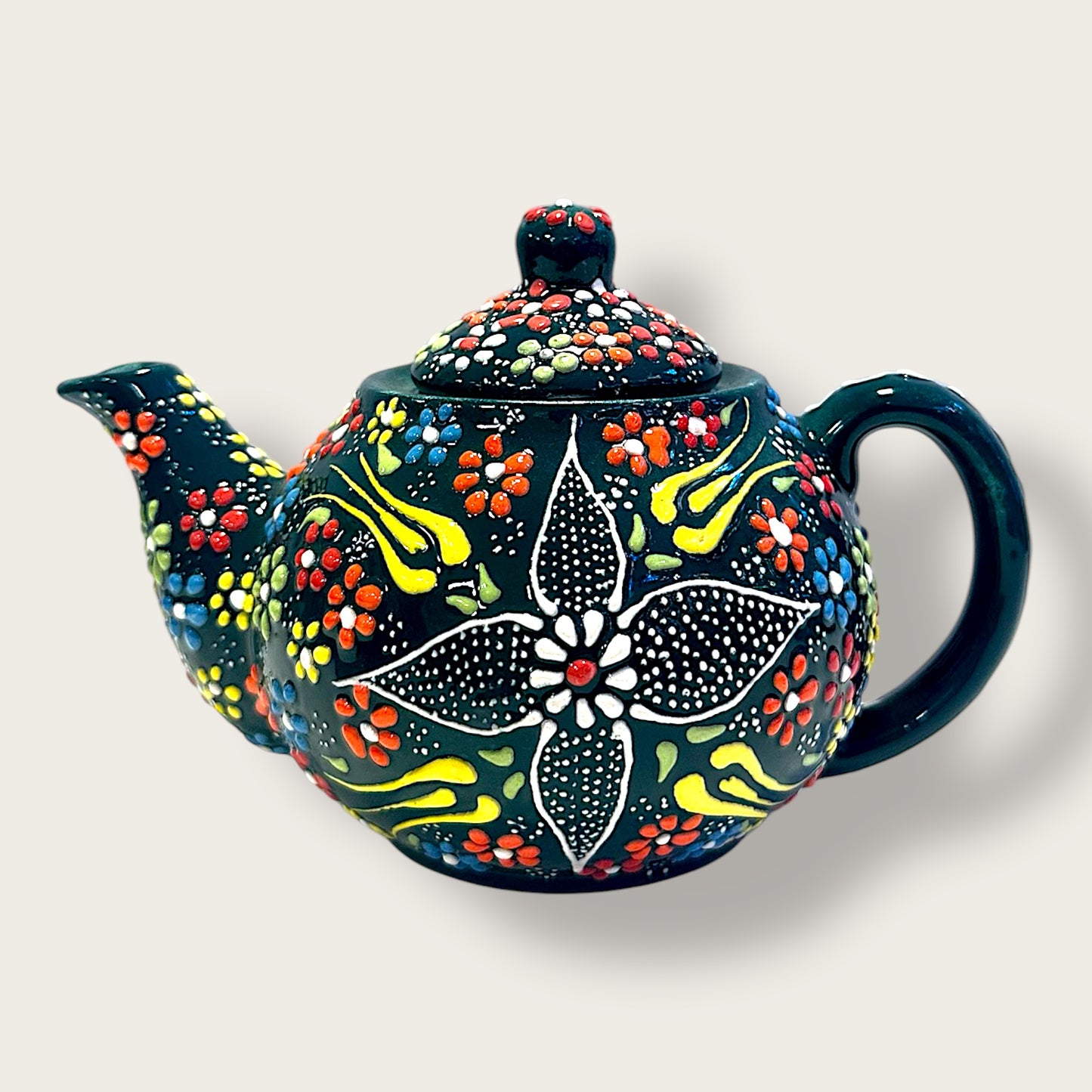 Hand-Painted Ceramic Small Teapot 15 – Artisan Decorative & Functional Teaware